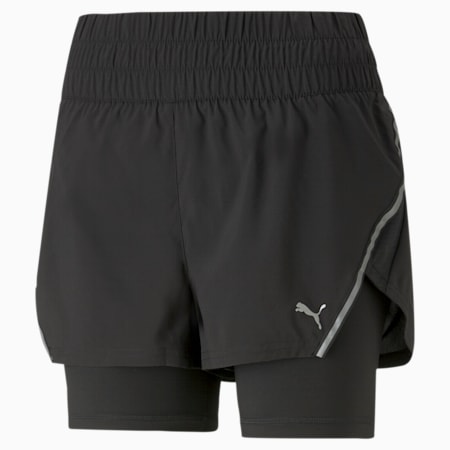 Run 2-in-1 Shorts Women, PUMA Black, small-AUS