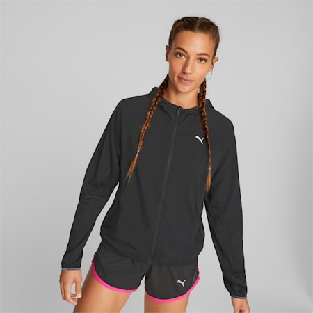 RUN LIGHTWEIGHT Women's Running Jacket, PUMA Black, small-AUS