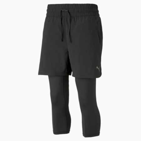 M Studio Men's 2-in-1 Training Shorts, PUMA Black, small-AUS