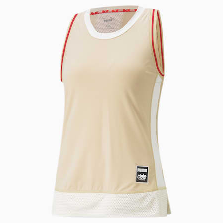 Camiseta de tirantes de running para mujer PUMA x CIELE, Granola, small