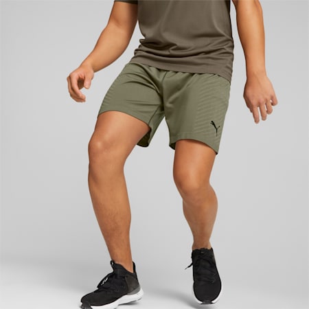 FormKnit Seamless Men's 7" Training Shorts, Dark Olive, small-AUS