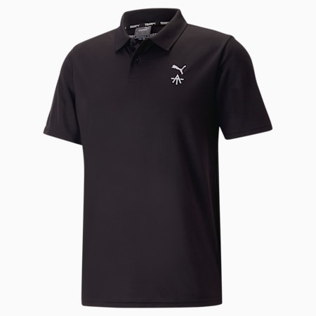PUMA x ALEX TOUSSAINT Pique Polo Men, PUMA Black, small-PHL