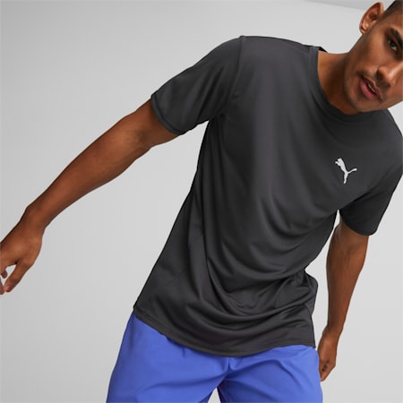 런 페이보릿 반팔 티셔츠<br>RUN FAVORITE SS TEE M, PUMA Black, small-KOR