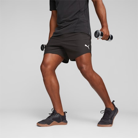 Stretch 5" Men's Training Shorts, PUMA Black, small-AUS