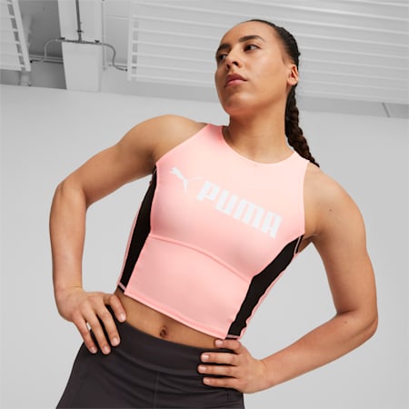 PUMA FIT Women's Eversculpt Training Tank Top, Koral Ice, small-AUS