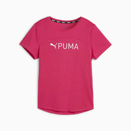 เสื้อยืดออกกำลังกายผู้หญิงที่ระบายอากาศได้ดีสุด ๆ PUMA FIT, Garnet Rose, small-THA