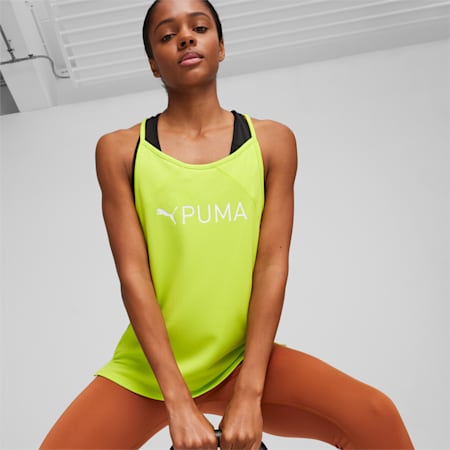 PUMA FIT ULTRABREATHE tanktop voor dames, Lime Pow, small