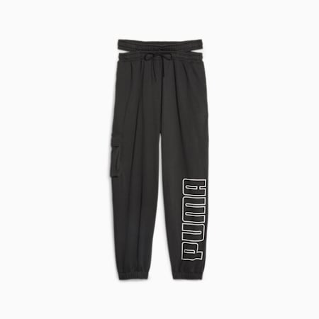 PUMA FIT MOVE Women's Oversized Training Jogger, PUMA Black, small-SEA