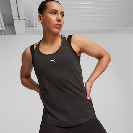 PUMA Strong Training Tank Top Women, PUMA Black, small-SEA