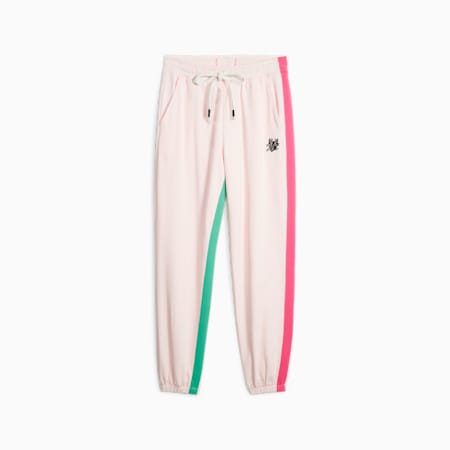 PUMA x lemlem Women's Training Joggers, Frosty Pink, small-AUS