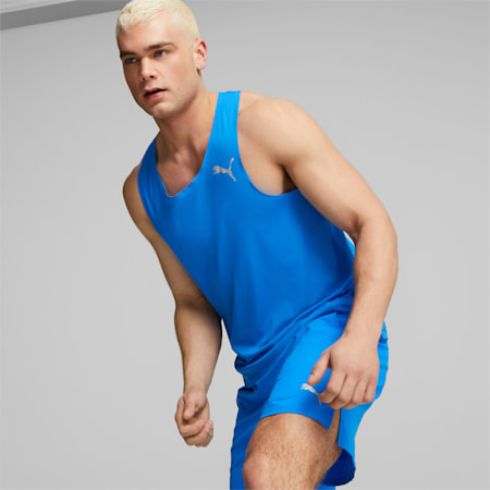 Ultraspun Men's Running Singlet, Ultra Blue, small-PHL