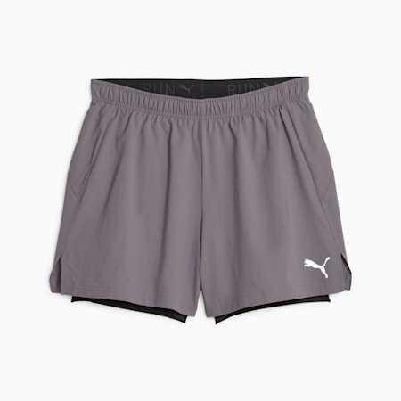 Ultraweave 2-in-1 Running Shorts Men, Cool Dark Gray-PUMA Black, small-SEA