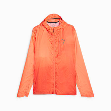 SEASONS Men's Lightweight Running Jacket, Hot Heat-AOP, small