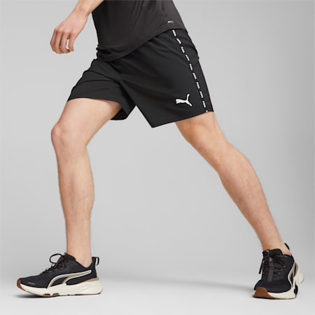 กางเกงเทรนนิ่งขาสั้นผู้ชาย PUMA Fit 7" Training Shorts, PUMA Black, small-THA