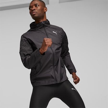 RUN Men's Lightweight Running Jacket, PUMA Black, small-AUS