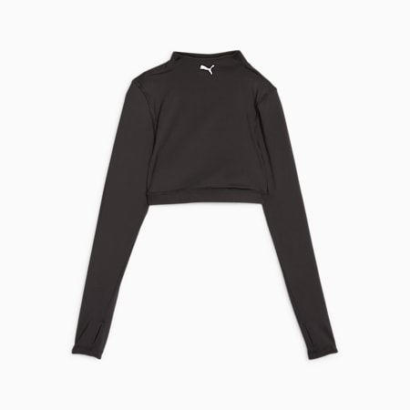 Modest Women s Long Sleeve Sports Bra PUMA Black PUMA Shop All Puma PUMA