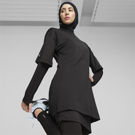 Modest Women's Oversized Training Tee, PUMA Black, small-AUS