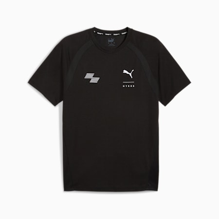 PUMA x HYROX Triblend Training Tee Men, PUMA Black, small-AUS