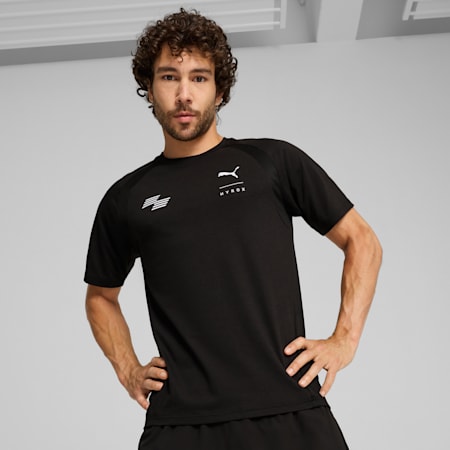 PUMA x HYROX Triblend Training Tee Men, PUMA Black, small-AUS