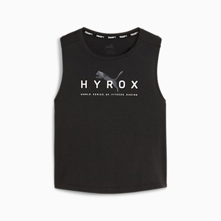 HYROX x PUMA Fit Triblend Training Tank Top Women, PUMA Black, small-AUS