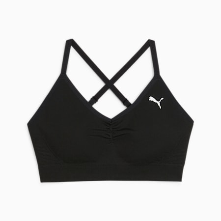 MOVE SHAPELUXE Seamless Women's Bra, PUMA Black, small-AUS