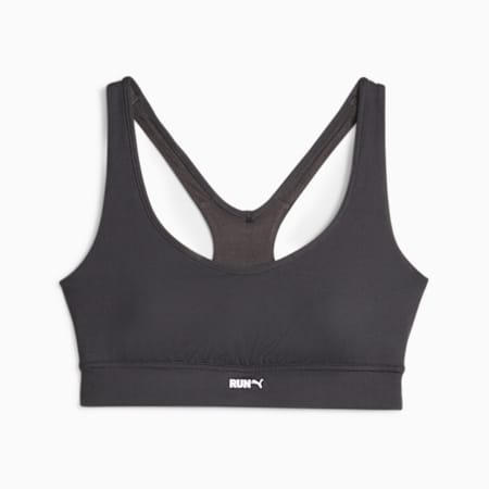 บราวิ่งผู้หญิง W RUN Mid Support, Flat Dark Gray, small-THA