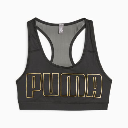 4Keeps Grafik Trainings-BH, PUMA Black-Gold Puma Fit AOP, small