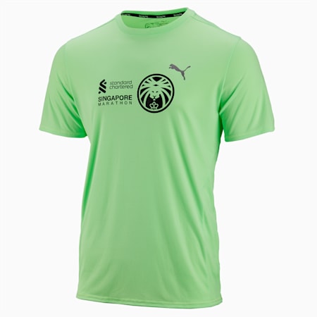 PUMA x Standard Chartered Men's Running Tee, Fizzy Lime, small-SEA