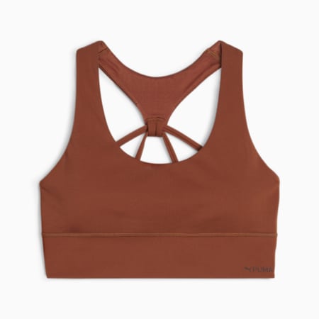 4KEEPS EVOLVE Women's Training Longline Bra, Teak, small-AUS