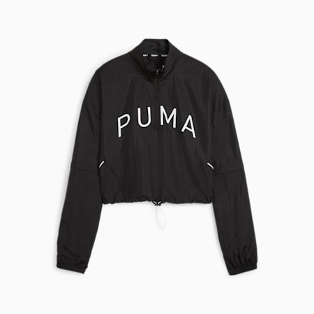 PUMA FIT "Move" Women's Woven Jacket, PUMA Black, small-THA