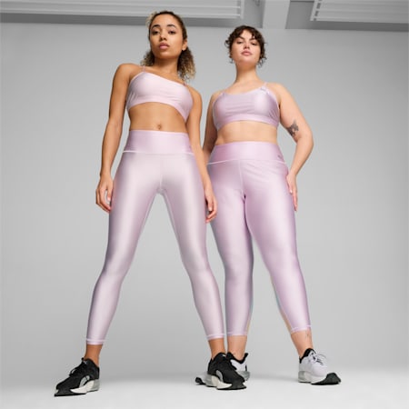 Summer Daze Women's 7/8 High-Waisted Training Tights, Grape Mist, small-DFA