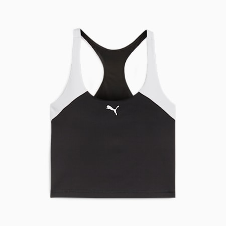 "Train All Day" Women's 2-in-1 Training Tank Top, PUMA Black-PUMA White, small