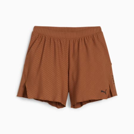 Shorts da training Unwind Studio da donna, Teak, small