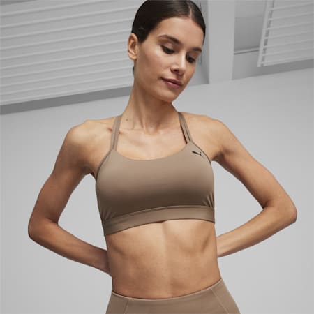 4KEEPS STUDIO ULTRABARE Women's Strappy Training Bra, Totally Taupe, small-AUS