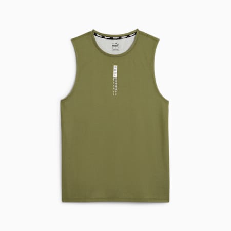 Camiseta de training DriRelease de malla y tirantes para hombre, Olive Green, small