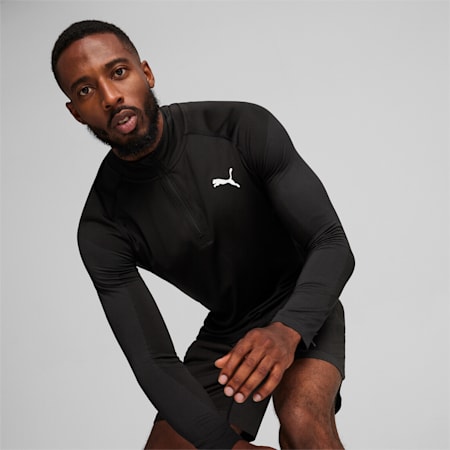 Haut de training sans coutures à fermeture éclair 1/4 Formknit Homme, PUMA Black, small