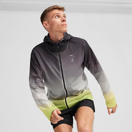 เสื้อแจ็คเก็ตผู้ชาย SEASONS Ultra Trail, Lime Pow-fade print, small-THA