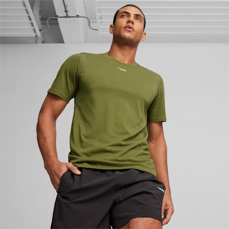 Kaos PUMA FIT TriBlend, Olive Green, small-IDN