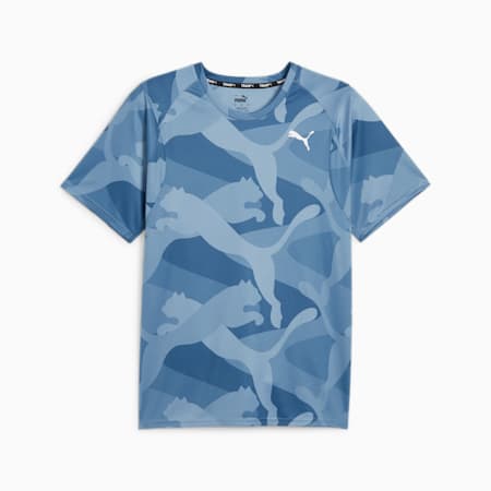 เสื้อยืดผู้ชาย PUMA Fit Ultrabreathe, Zen Blue-Q2 print, small-THA