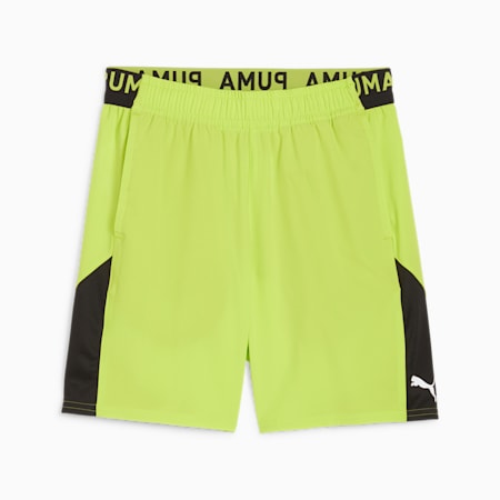 7" Stretch Woven Men's Training Shorts, Lime Pow-PUMA Black, small-AUS