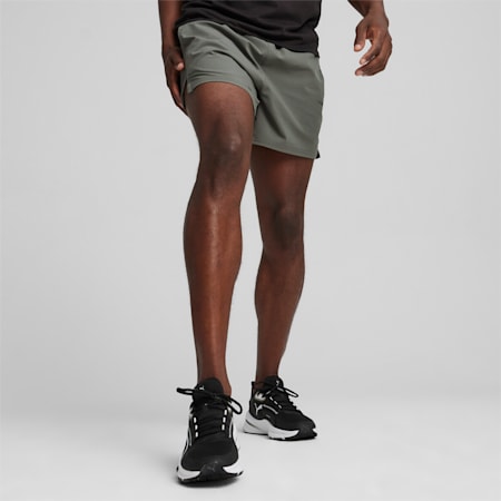 5" Men's Ultrabreathe Stretch Training Shorts, Mineral Gray, small-IDN