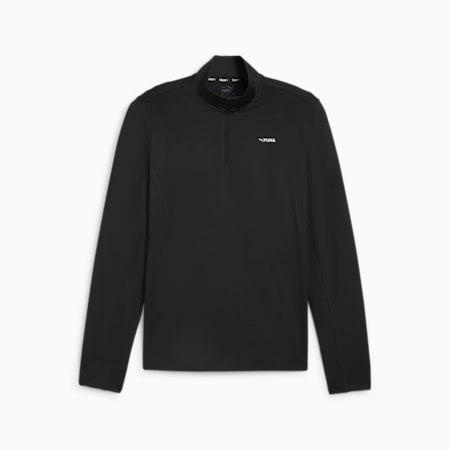 Męski sweter PUMA FIT Polyspan z zapięciem pod szyją, PUMA Black, small