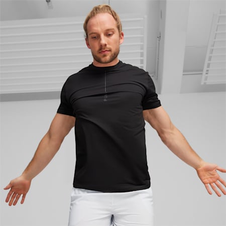T-shirt in mesh Yogini Lite da uomo, PUMA Black, small