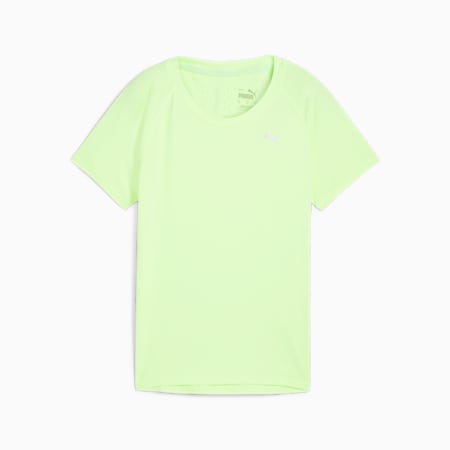 CLOUDSPUN Short Sleeve Running Tee Women, Fizzy Apple, small