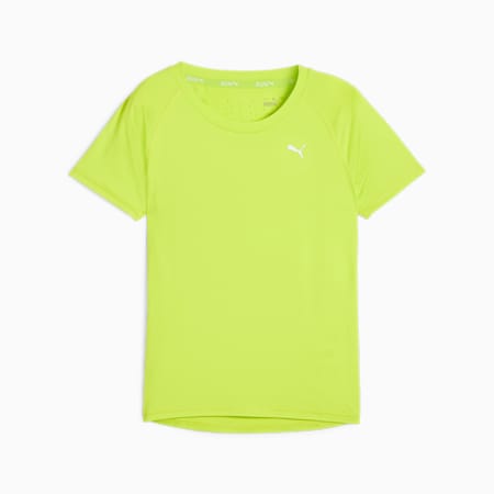 RUN CLOUDSPUN Lauf-T-Shirt Damen, Lime Pow, small