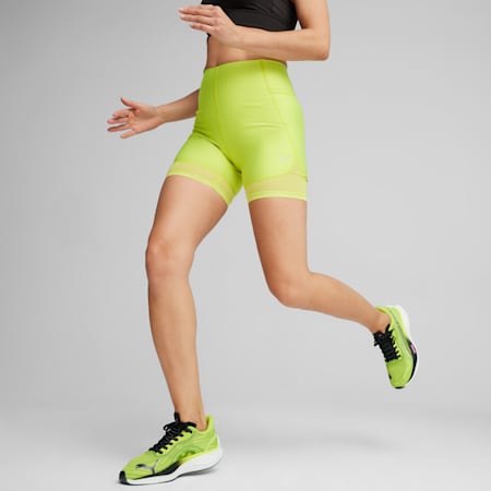 RUN ULTRAFORM 6" Women's Running Shorts, Lime Pow, small