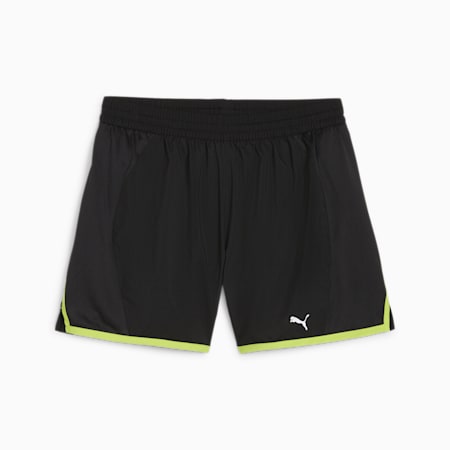 RUN FAV VELOCITY 5" Women's Running Shorts, PUMA Black-with lime pow, small-PHL