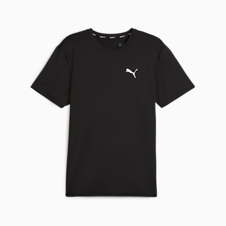 RUN CLOUDSPUN Men's Short Sleeve Running Tee, PUMA Black, small-AUS