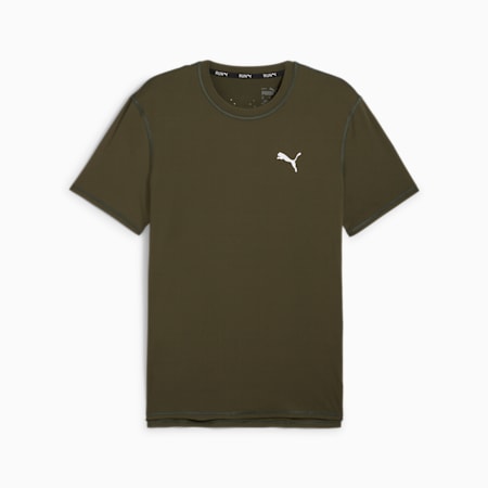 T-shirt de running CloudSpun Homme, Dark Olive, small