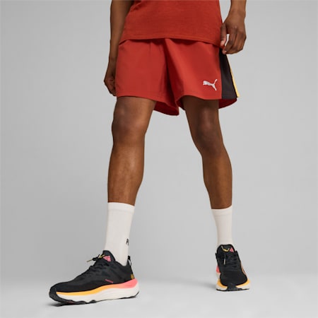 RUN FAVORITE VELOCITY Men's 5" Shorts, Mars Red-PUMA Black, small-NZL